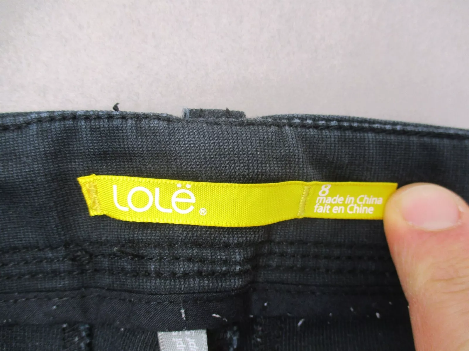 lole cotton blend zip fly pockets stretch cropped pants