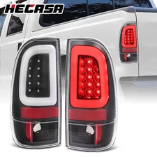 HECASA For 1997-2003 Ford F150 99-07 F250 F350 LED Tube Tail Lights Brake Lamps