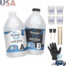 Clear Epoxy Resin Kit Self-Leveling Food Safe UV Resistant Table Top Art New