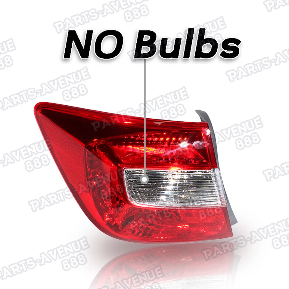 Luz trasera exterior del lado del conductor para Honda Civic 2012 sedán sin bombilla Foto 2 de 4