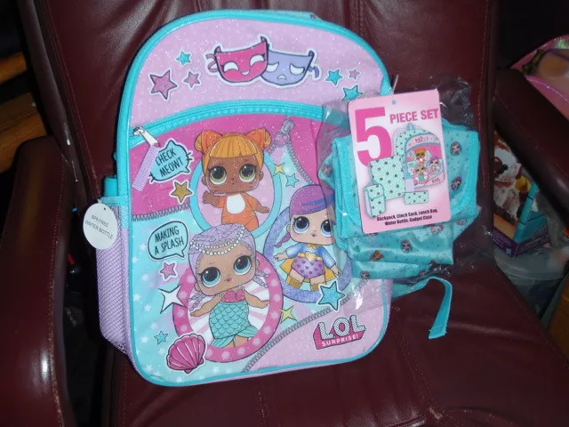 L.O.L. Surprise! 5-Piece Backpack & Lunch Bag Set