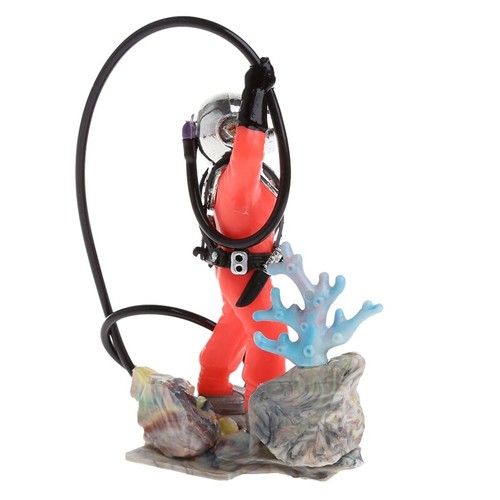 Aquarium Decoration Small Resin Figurine Treasure Hunter Diver with Air Hose - Picture 5 of 8