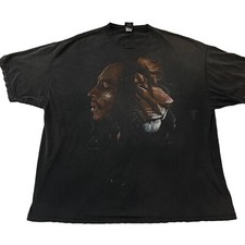Vintage Y2K Bob Marley Lion Zion Rootswear Unisex 3XL 100 Cotton Distressed