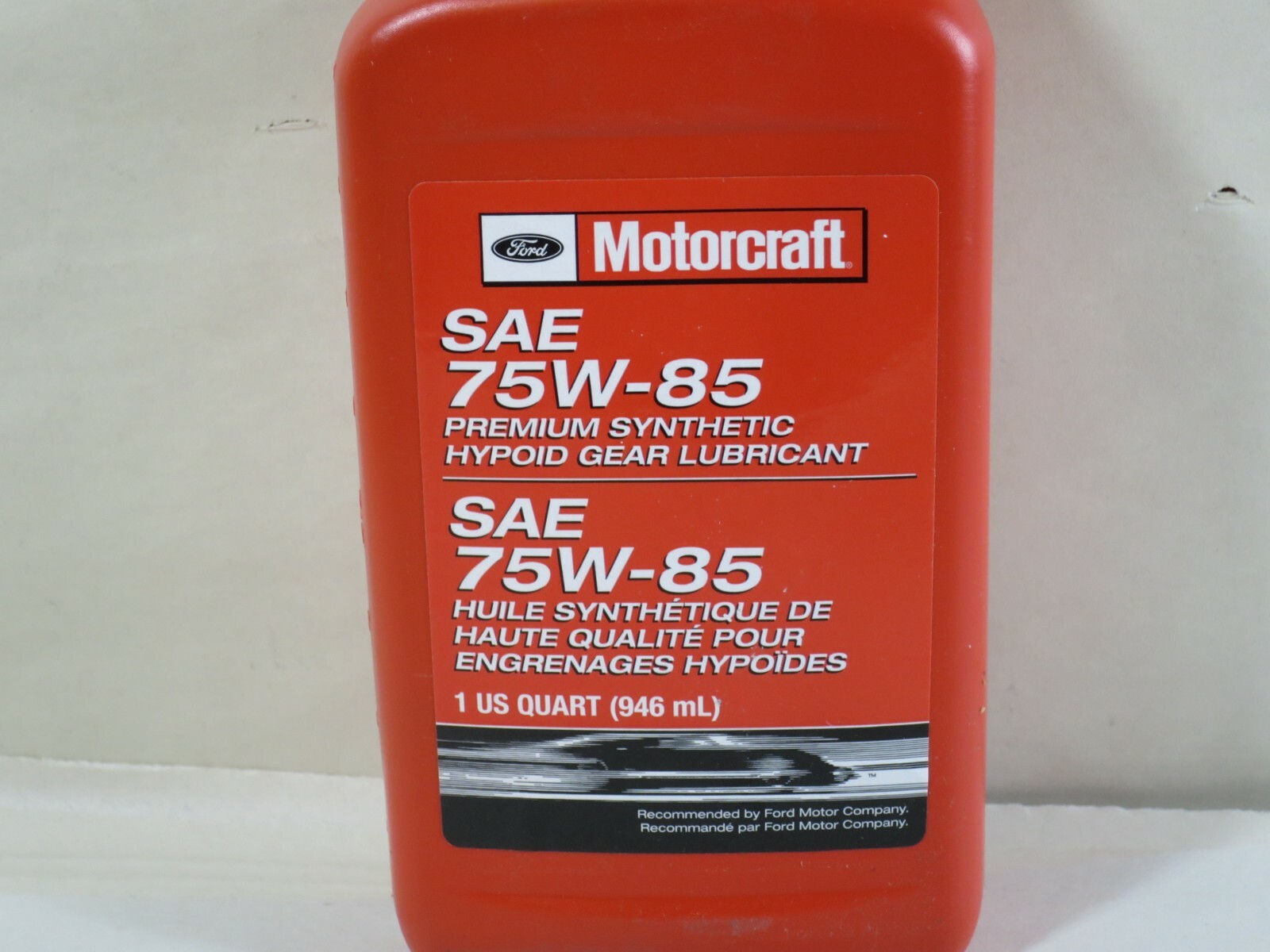 Motorcraft XY75W85QL Premium Synthetic Hypoid Gear Lubricant SAE 75W85