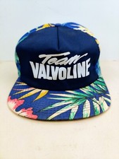 Vintage USA MADE Floral Hawaiian AOP Team Valvoline Racing Trucker Hat Snapback
