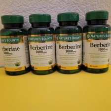 Lot of 4 NATURE'S BOUNTY 1000Mg Berberine 60 CAPSULES Each 240 Total New