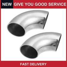 Universal  OD 1.5 inch 90 Degree Mandrel Bend Elbow Bend Exhaust Tube Pack of 2