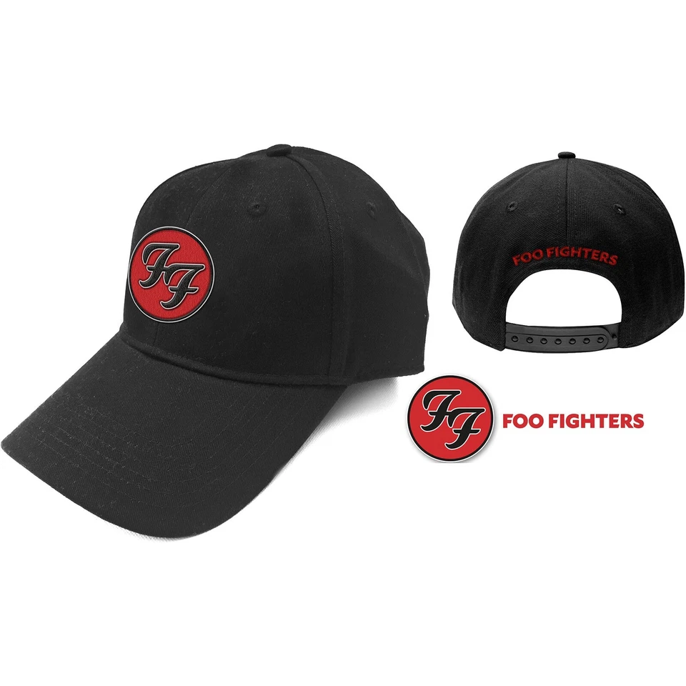 100% OFFICIAL Foo Fighters "Logo" Baseball Cap - NEU OFFIZIELL