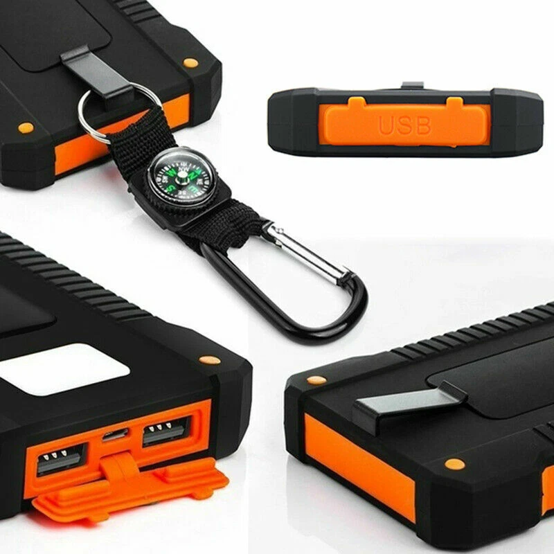 Cargador portátil USB Super 10000 mAh 2021 banco de energía solar para teléfono celular Foto 4 de 4