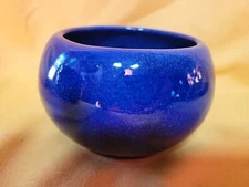 Artisan Pottery Stoneware Colbolt Blue Planter Bowl