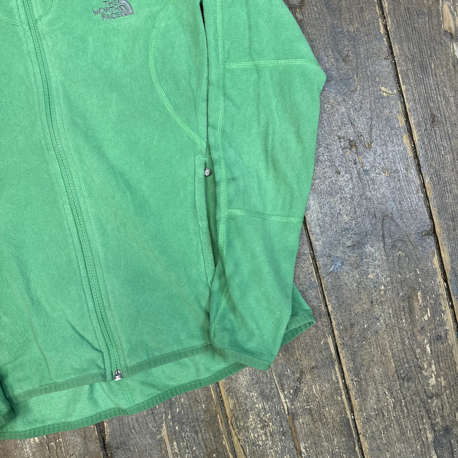 The North Face Sweatshirt Womens Y2K Full-Zip Fleece Hiking Jumper Green, Medium image 5