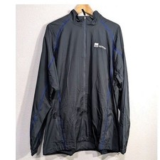 Nike Golf Mens Dri Fit Windbreaker Jacket Gray Blue Zip Front XL NWT Logo