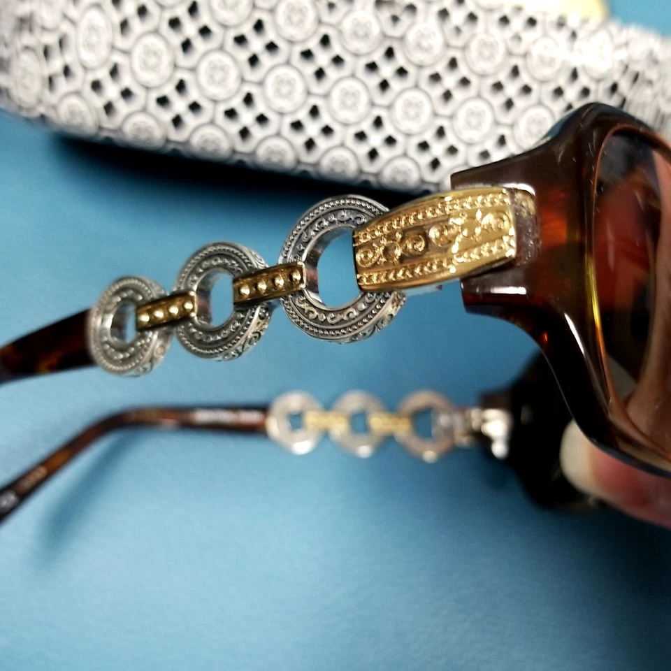 Gafas de sol Brighton hechas a mano Central Park carey con estuche 61-15 Foto 4 de 4