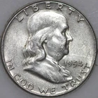 * 1954-P Franklin Half Dollar 90% Silver As Shown