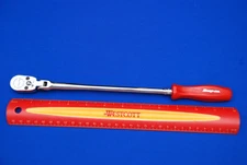 Snap-on NEW 1/4" Drive X-Long Handle Red Hard Grip Flex-Head Ratchet THLLFD72