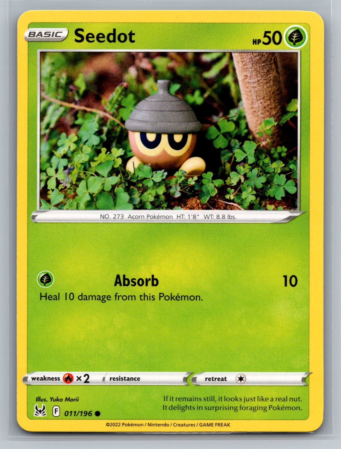 Seedot 011/196 Common Lost Origin Pokemon Near Mint