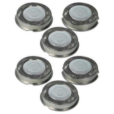 6x Scherkopf für Philips HQ3405 HQ342 HQ33 HQ3425 HQ3445 HQ36 Rasierer silber