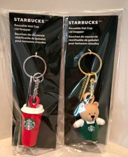 Lot of 2 Starbucks Holiday 2025 Bearista Lid Stopper Bear Keychain-Fast