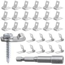 Wire Fence Clips 220 PCS  Fence Wire Clamps Stainless Steel Agricultural Fenci...