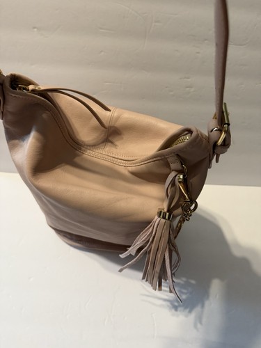 Isaac Mizrahi Blush Soft Leather Hobo Bag - Picture 3 of 10