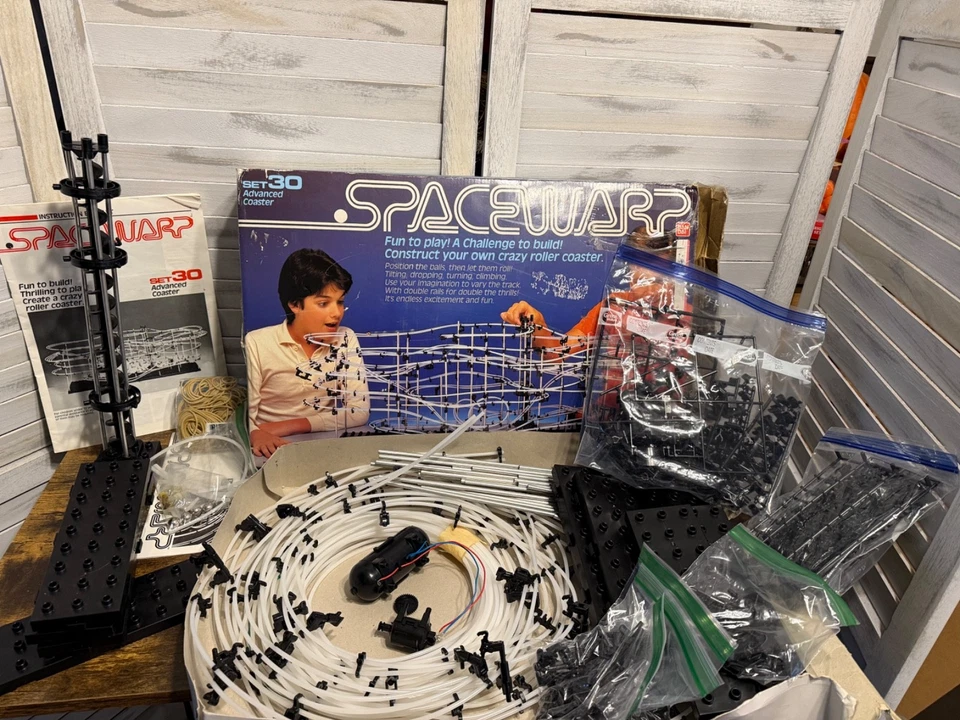 Vintage 1980s Bandai Spacewarp ADVANCED Roller Coaster Set 30 Complete - Image 2 of 4