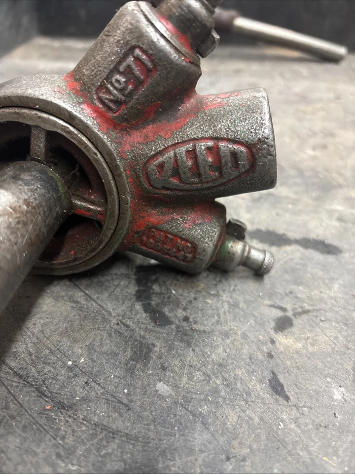 Vintage REED MFG. TOOLS No. 71 RATCHET SPIRAL PIPE REAMER 1/8" to 2" Made In USA - Image 3 of 4