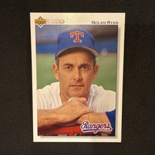 Upper Deck 1992 Nolan Ryan #655 Texas Rangers Base Set Baseball Card