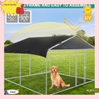 10x 10x 6 ft Outdoor Chain Link Dog Kennel Enclosure W/Waterproof Cover USA SHIP