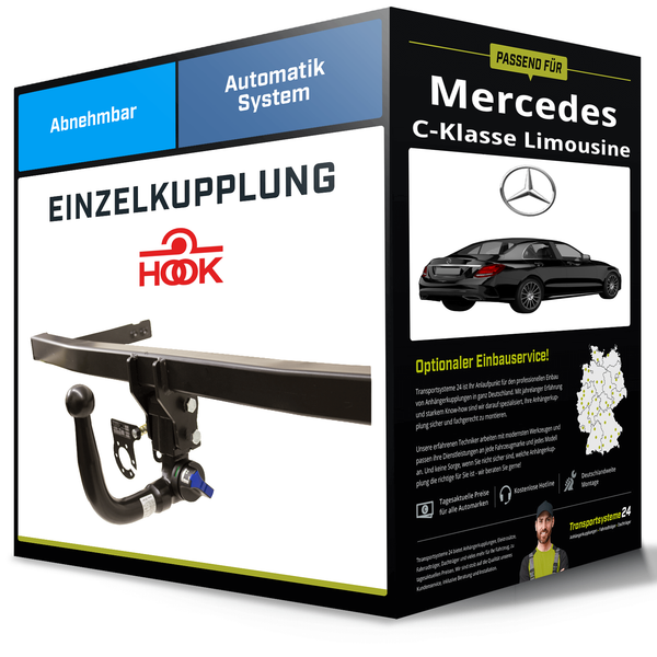 Abnehmbare AnhäNgerkupplung für Mercedes C-Klasse Limousine 07-14 Typ W204 Hook-image
