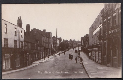 Kent Postcard: High Street Cranbrook Animated Street Scene BH2074