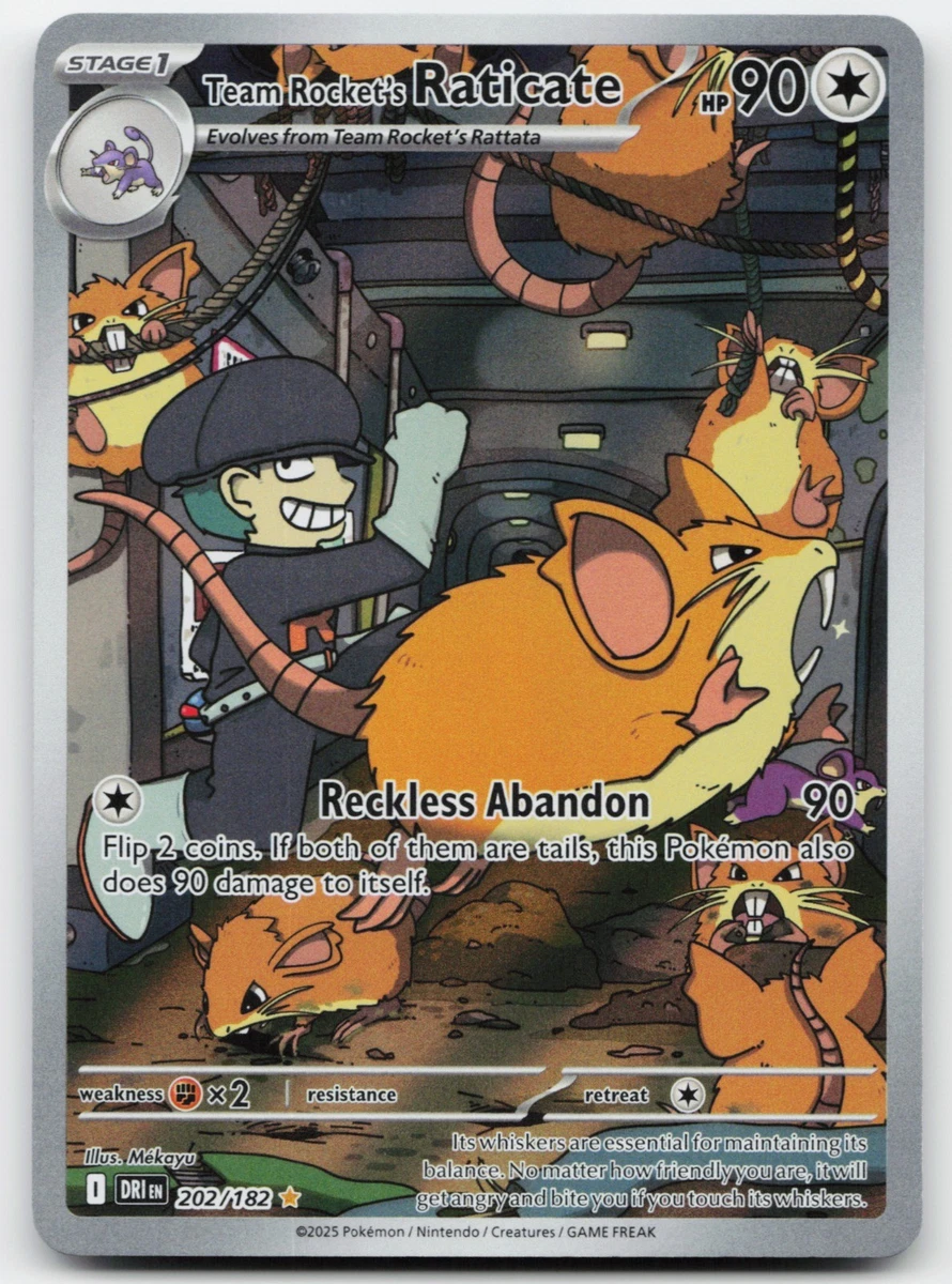 Team Rocket's Raticate 202/182 Sv10: Destined Rivals for sale | eBay