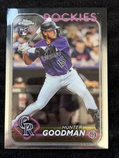 Topps Chrome 2024 Hunter Goodman Colorado Rockies Rookie Card RC #99