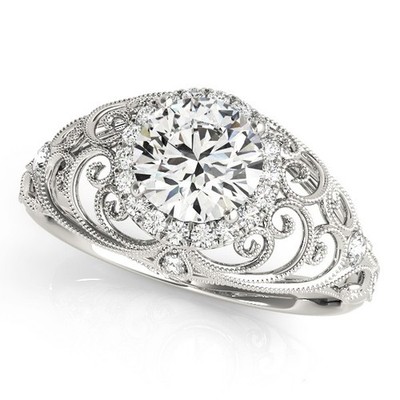 Luxus! 2 kt DE/VS Lab Grown runder Diamant Halo Verlobungsring 18 K Rotgold