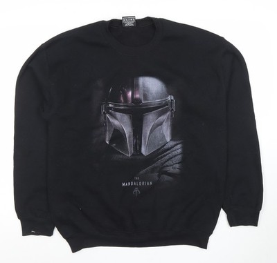 Absolute Cult Herren Schwarz The Mandalorian Pullover Sweatshirt M