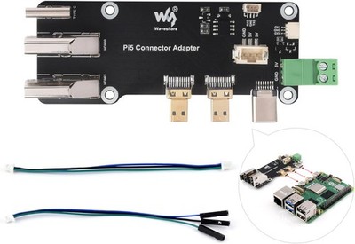 Micro HDMI to HDMI Multifunctional Adapter, Compatible with Raspberry Pi 5 /
