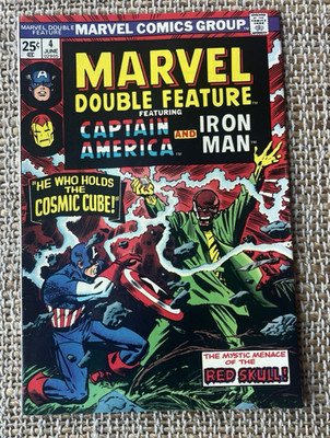 Marvel Double Feature #4 comic book 1974 Captain America & Iron Man