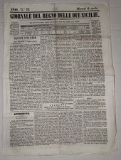 Giornale del Regno delle Due Sicilie 6 Aprile 1841 Castrovillari Calabria