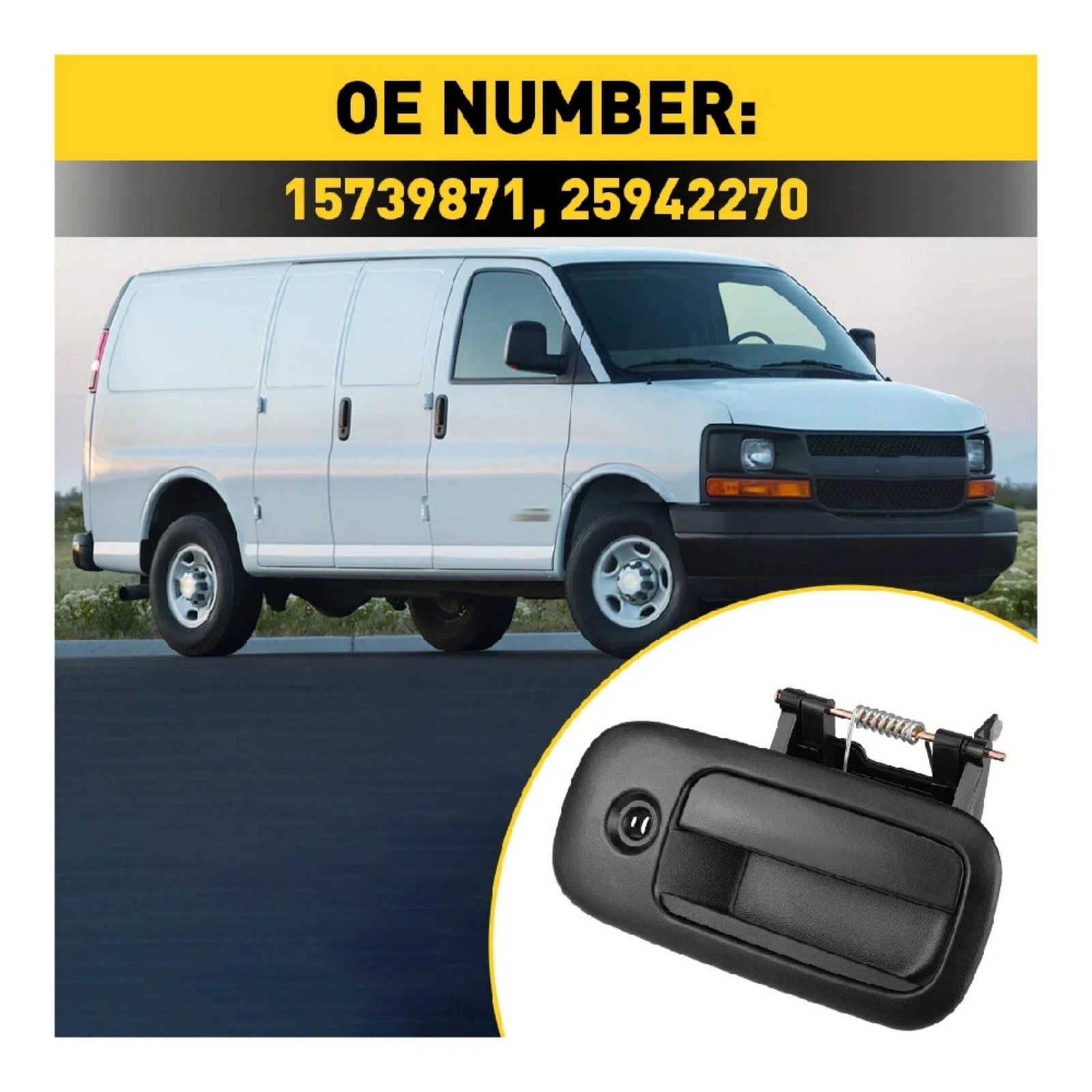 Rear Passenger Side Right Outside Door Handle for Express Van Models 1996-2009 thumbnail 14