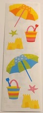 Mrs. Grossman's Multicolor Beach Umbrella Stickers Scrapbooking