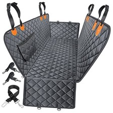 URPOWER Dog Car Seat Cover for Standard 54" W x 58" L A-Black with Orange