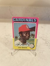 1975 Topps Lou Brock #540 Cardinals HOF Stolen Base King Vintage VG/EX