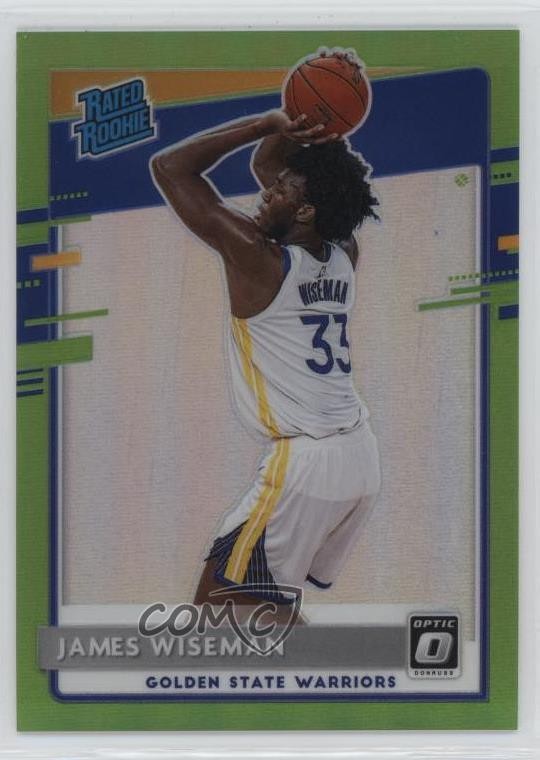 2020 Panini Donruss Optic Rated Rookie Lime Green Prizm 17/149 James Wiseman 4f5