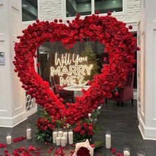 Heart Shape Wedding Arch Backdrop Stand Dual Layer Arbor Frame Banquets Holiday