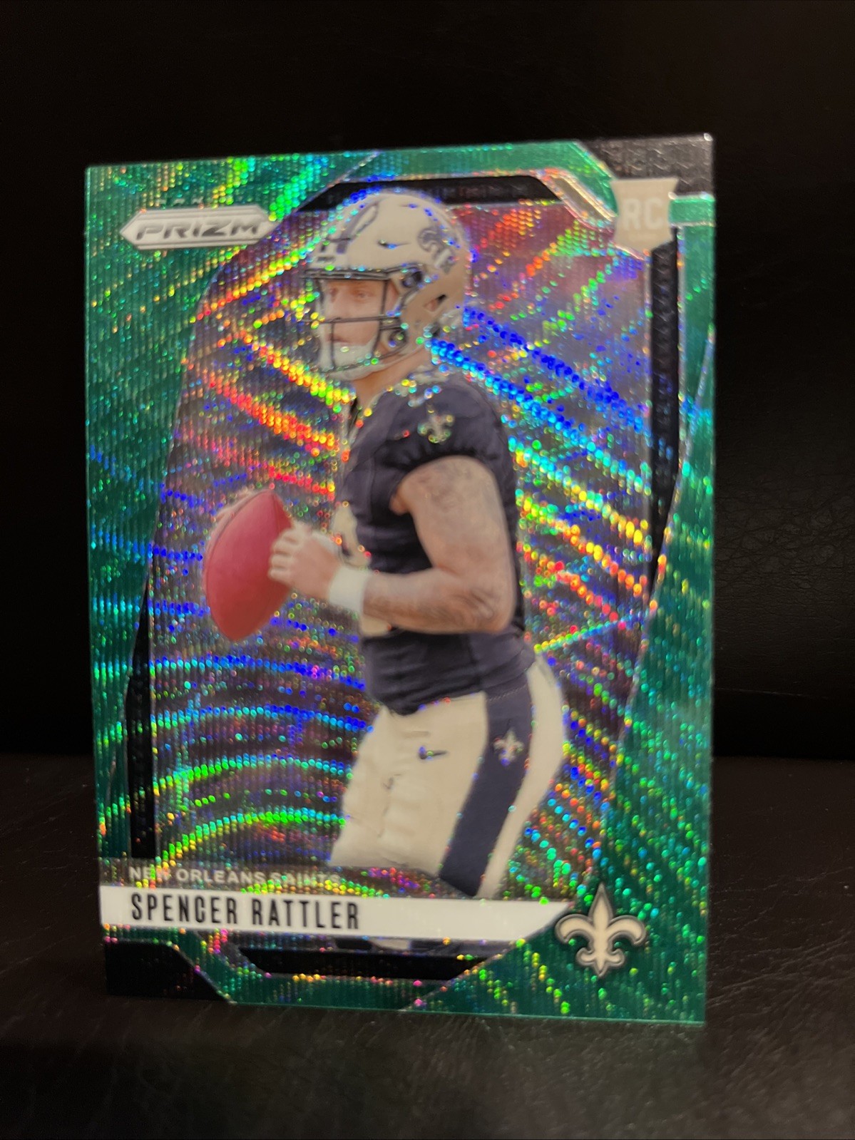 2024 Panini Prizm - Rookies Spencer Rattler #388 Neon Green Pulsar Prizm (RC)