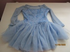 Mirella Blue Leotard Princess Cinderella Sz 4 6 Polyester Elastane Nylon