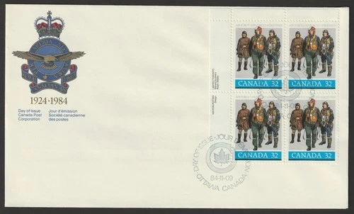 Canada #1043, Royal Canadian Air Force, UL PB Official First Day Cover, FDC 1984