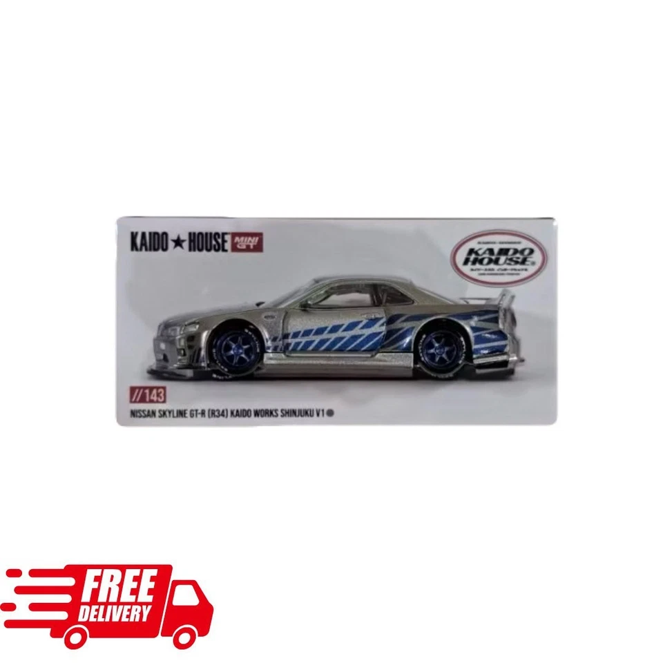 Nissan Skyline GT-R R34 1/64 Diecast Kaido House x Mini GT Brian O’Connor F&F - image 3 of 4