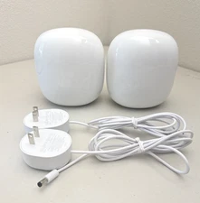 Google Nest Wifi Pro Wi-Fi 6E 6E (G6ZUC) Router Mesh System - 2 PACK - Snow