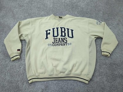 Vintage Fubu Sweater Mens 2XL Crewneck Pullover 90s Hip Hop