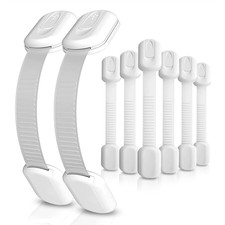 Adjustable Safety Locks for Cabinets and Appliances - 8 Pack